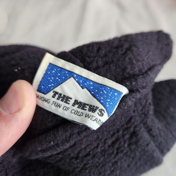 Vintage The Mews New Hampshire USA Made Black Fleece Neck Warmer Gaiter - Picture 2 of 6